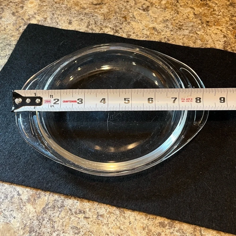 PYREX Clear Glass Round Replacement LID ONLY w/ Tabs ~ 683-C